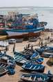 Essaouira, Morocco, view of fishing boats in the harbour
