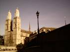 The twin spires of Z�richs Grossm�nster