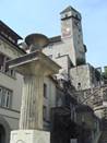 Fountain in the main square in front of the Castle in Rapperswil 
on the shores of Lake Z�rich