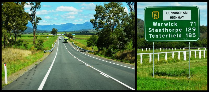 02Texas.jpg - Beautiful green pasture along the Cunningham Highway approaching the Great Divide near Aratula.