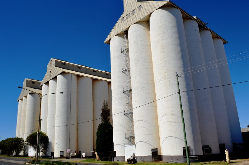 DSC_0010.JPG - Kingaroy's most visible landmark is the heritage listed peanut silos.