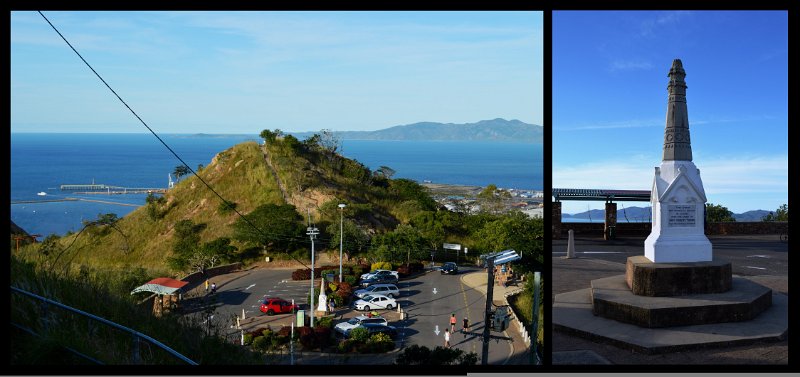 05Tville.jpg - Townsville; Castle Hill and the monument to Capt Robert Towns (gravestone transferred from Sydney)