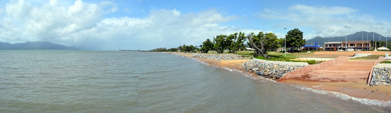 17CardwellPan05.JPG - Cardwell repaired waterfront and Hinchinbrook island