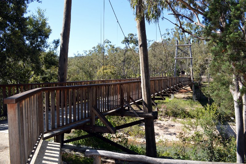 DSC_0364.JPG - Herberton Historic Village - Suspension bridge over Wild River