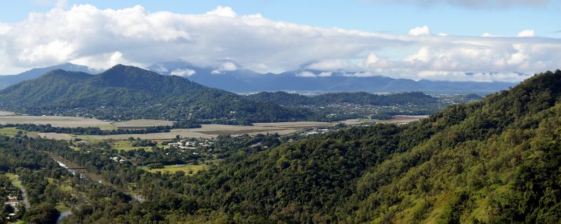 13KurandaPan06.JPG - Kuranda Scenic Rail trip - Cairns and coastline view on the climb to the Tablelands