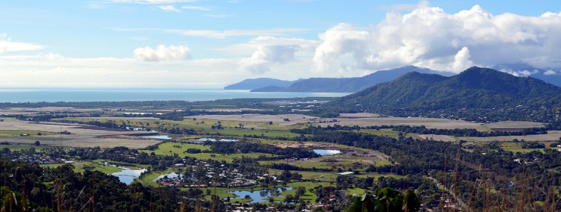 13KurandaPan07.JPG - Kuranda Scenic Rail trip - Cairns and coastline view on the climb to the Tablelands