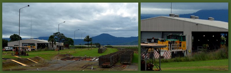 14CairnsToInnisfail11.jpg - Gordonvale - Mulgrave Central (sugar) Mill, cane loco shed