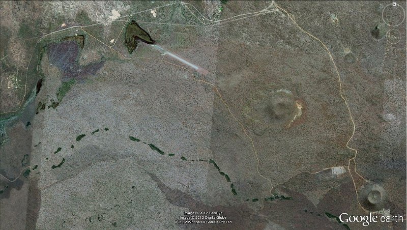 undara02.jpg - Undara - Google image of the McBride volcanic with Kalkani in the bottom right