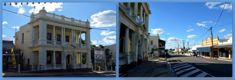 19ChTowers16.jpg - Charters Towers -  town centre intersection of Gill and Mosman St - City Hall, built in 1891 originally housed the Queensland National Bank.