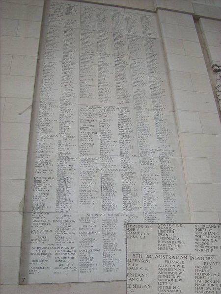 Presentation1.jpg - The Menen gate, Ypres - many, many Australian names