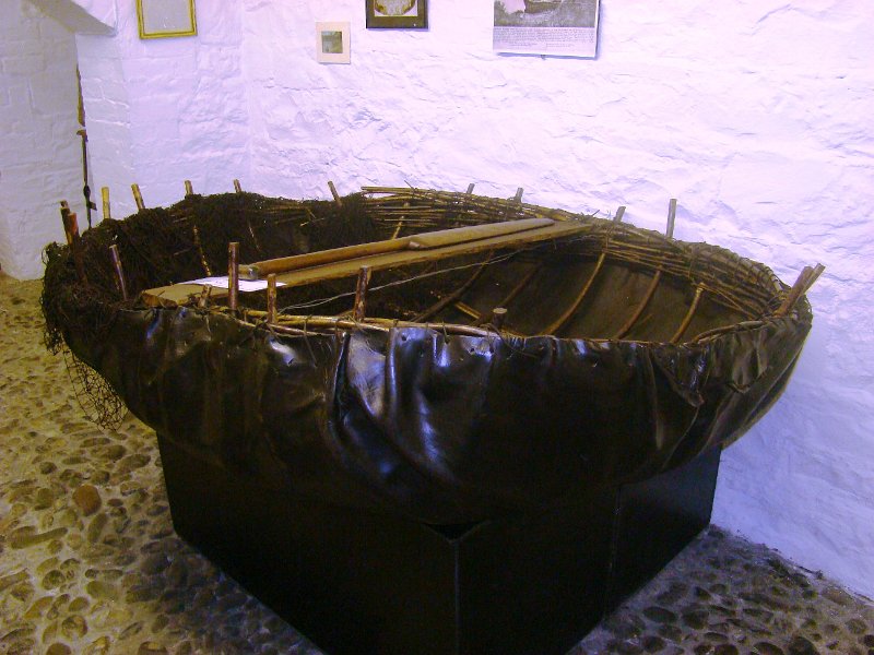 DSC08829.JPG - A Boyne Curragh. Branch and cow skin fishing boat.
