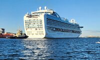 We set off in time to see the Crown Princess arriving at the Port of Brisbane