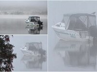 Tuesday morning was very foggy. We weren't  able leave until  about 8am