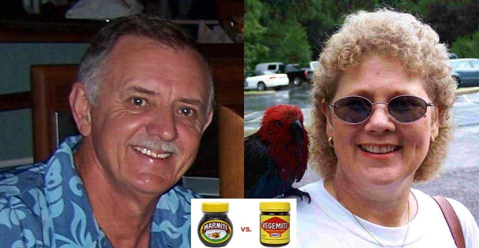 A very flattering photo of Dave plus Joy with her Hawaiin friend